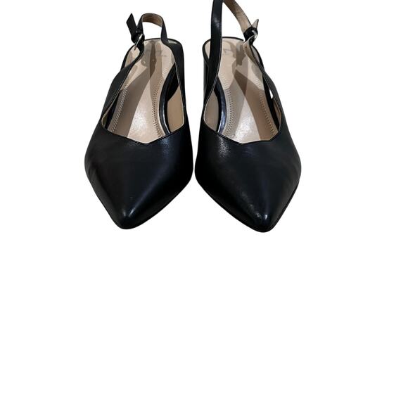 Marc Fisher LTD Shoes Womens 8.5 Black Slingback Block Heel Pumps Pointed Toe - Picture 5 of 9